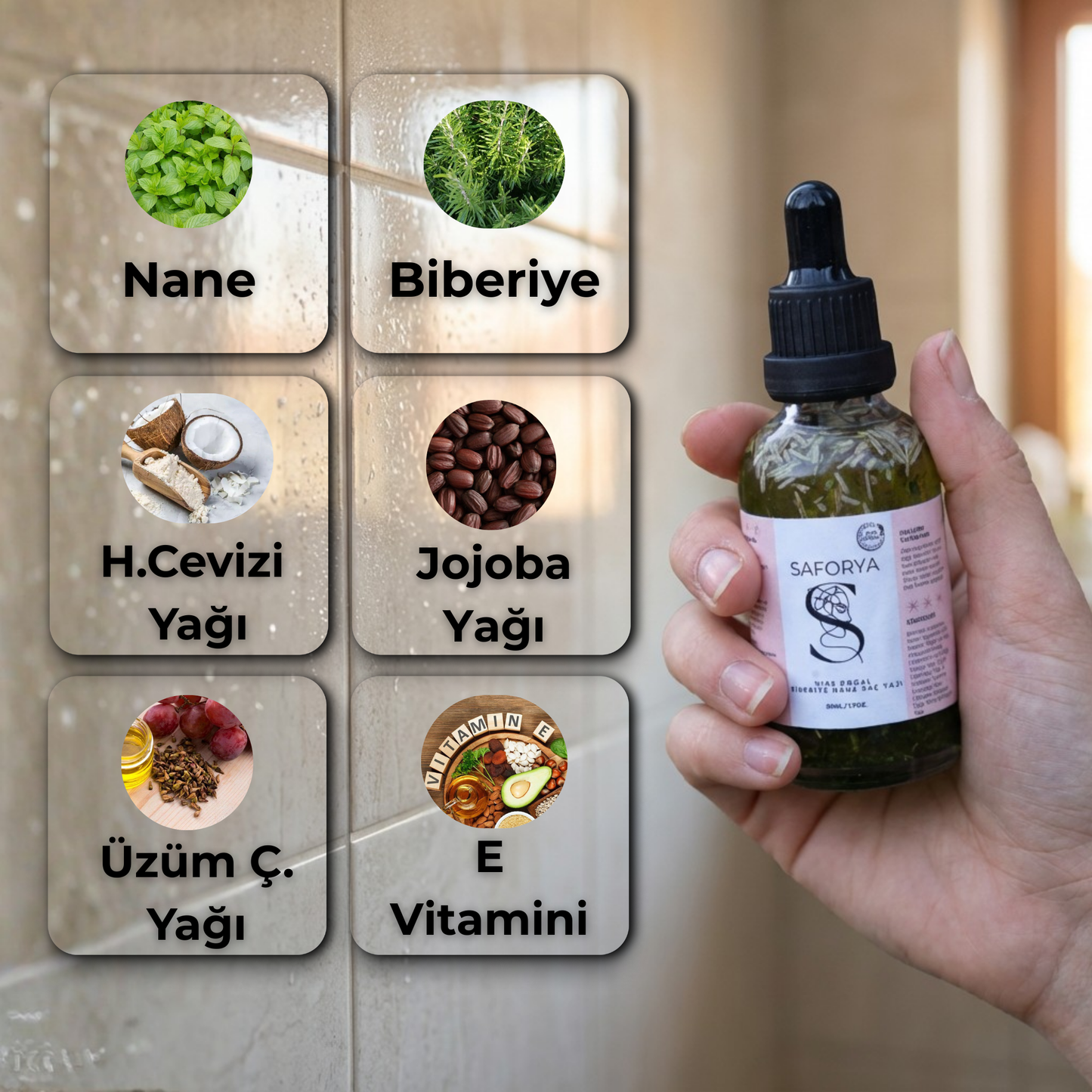 Biberiye Ve Nane Saç Yağı